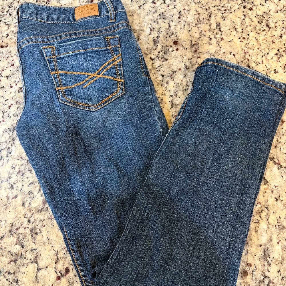 Aeropostale Women's Blue Bayla Skinny Jeans